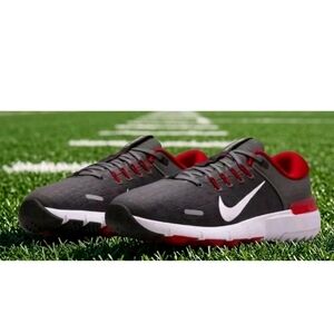 Nike Free Golf NN Golf Shoes Grey White Red